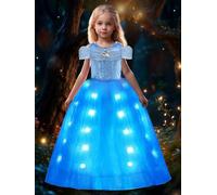 Principessa Costume per Ragazze Cenerentola Abito Blu Fancy per Bambini Festa di Compleanno Cosplay Halloween Costumi di Natale