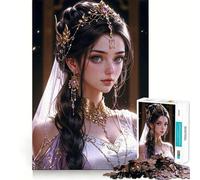 Principessa della Corte Luminosa Puzzle da 1000 pezzi per adolescenti Puzzle Gioco di pensiero intelligente Semplice Divertente Taglio preciso Babbo Natale Desiderio Scegli 50x75cm