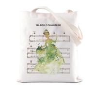 Principessa Frog Movie Merchandise Tote Bag Principessa Tiana Amanti Regalo Fiaba Regalo Ma Belle Evangeline Borsa a tracolla per i fan, Ma Belle Tote, 35*40cm