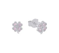 Principessa Lillifee - Orecchini da Ragazza in Argento 925 - con Zircone - Orecchino a Perno a Quadrifoglio - PLI-E0019