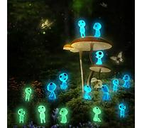 Principessa Mononoke Luminoso Albero Elfi, 15PCS Gnomo da Giardino, Kodama Studio Ghibli Gadget Glow In The Dark per Esterni, Prato, Interni, Patio