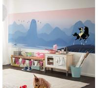 Principessa Mulan Camera Carta da Parati 300x100 CM Disney Panoramico Murale Blu