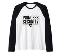 Principessa Sicurezza papà Padre Divertente Citazione Maglia con Maniche Raglan