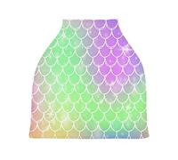 Principessa Sirena Arcobaleno Passeggino Tettoia Copri Seggiolino Copertura Infermieristica Auto per Bambini per L'Allattamento Al Seno Morbido Traspirante Elastica Tettuccio