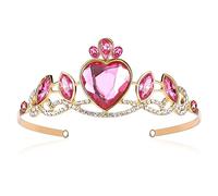 Principessa Tiara per ragazze bambini acrilico diamante corona cristallo diadema strass scintillanti principessa corona carnevale copricapo gioielli per donne ragazze compleanno party Dress up