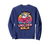 Principessa UNICORNO NINJA Compleanno Ragazza Ragazze I Like Pink Team Felpa