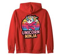 Principessa UNICORNO NINJA Compleanno Ragazza Ragazze I Like Pink Team Felpa con Cappuccio