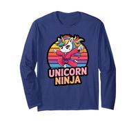 Principessa UNICORNO NINJA Compleanno Ragazza Ragazze I Like Pink Team Maglia a Manica