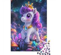 Principessa unicorno Puzzle Da Tavolo 1000 Pezzi Stile magico fantasy Superiore Qualità Per Regalo Per Lei Pezzi Robusti Distrazione Mentale 52x38cm/1000pcs