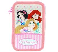Principesse Astuccio Completo 3 Zip Con Accessori Rosa