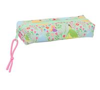 Principesse Disney BLOOM - Astuccio rettangolare per bambini, astuccio per bambini, ideale per bambini in età scolastica, comodo e versatile, qualità e resistenza, 22 x 7 x 40 cm, Verde Acqua/Rosa