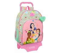 Principesse Disney BLOOM - Zaino scuola grande con carrello, zaino per bambini, zaino per bambini, adattabile al carrello, ideale per bambini in età scolastica, comodo e versatile, qualità e