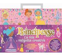 Principesse. La mia valigetta creativa. Ediz. a colori. Con 50 adesivi. Con 5 matite colorate a doppia punta. Con 10 pennarelli. Con 2 penne in gel
