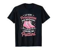 Principesse Vere con Pattini Rosa Divertente Ragazza Maglietta