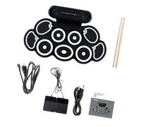 Principiante amichevole Rolling Up Drum Pads Bambini Tamburi Elettrici Pieghevole Drum Pads Silicone Texture Per I Bambini Con 2 Bastoni Set Da Viaggio