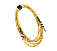 Principiante Cavo Audio Per Chitarra Cavo Di Uscita A Basso Rumore Schermato Placcato Oro Per Basso Chitarra Elettrica Da 6,35 Mm 1/4 Pollice(300cm-yellow)