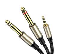 Principiante Cavo Audio Per Chitarra Cavo Stereo Da 3,5mm A Doppio Adattatore Per Cavo Sdoppiatore A Y Mono 1/4 Da 6,35mm