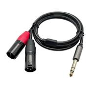 Principiante Cavo Audio Per Chitarra Cavo Stereo Maschio Da 1/4" 6,5 A Doppio Femmina/maschio Per Amplificatore Chitarra Con Mixer Microfonico(Red,1m)