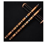 Principiante di flauto traverso di bambù che suona uno strumento professionale(G key)