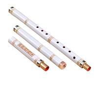 Principiante Flauto di Bambù Flauto Bianco A 8 Fori Tipo Foro Flauto Flauto Di Bambù Viola Strumento Musicale Flauto Di Bambù Portatile A Tre Sezioni Flauto dizi in bambù (Color : F)