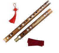 Principiante Flauto di Bambù Principianti Brown ChineseTraditional Handmade Bamboo Flauto Portatile Dizi A Due Sezioni Flauto dizi in bambù (Color : D Key)
