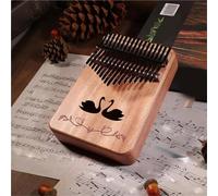 Principiante Kalimba Pianoforte A Pollice Kalimba A 17 Tasti Strumento In Legno Laccato Trasparente Marrone(K)