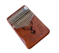 Principiante Kalimba Pianoforte A Pollice Kalimba A 17 Tasti Strumento In Legno Laccato Trasparente Marrone(J)