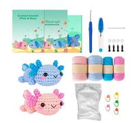 Principiante per bambini, kit per animali all'uncinetto fai-da-te per filo, occhi, ripieno, uncinetto con tutorial video passo-passo per bambini adulti