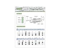 Principiante Tromba Chord Finger Practice Tool Strappo Carta patinata Diteggiatura Guida per l'insegnamento in classe Grafico accordi