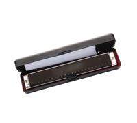 principianti armonica Armonica A 24 Fori Armonica Polifonica C-tune Dimensioni 17,5 * 3 * 2,2 Cm(Black)
