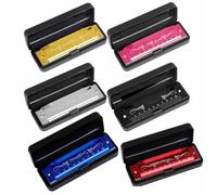 Principianti Armonica Armonica A Bocca A 10 Fori E 20 Toni Strumento A Fiato In Do Colorato Adatta Per L'insegnamento Ai Principianti(Black)