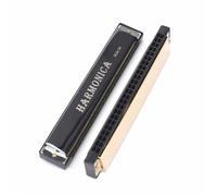 Principianti Armonica Armonica A Bocca A 24 Fori In Do Tremolo Doppia Blues(Black)
