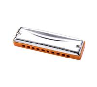 principianti armonica Armonica A Bocca Con Chiave Blues A 10 Fori Per Livello Professionale Principiante Adulto(Orange)