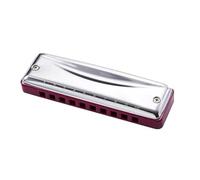principianti armonica Armonica A Bocca Con Chiave Blues A 10 Fori Per Livello Professionale Principiante Adulto(Burgundy)