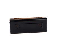 principianti armonica Organetto A Bocca A 16 Fori Chiave A Doppia Faccia C & G Tremolo Corpo In Metallo Sintonizzato Ance In Ottone Per Principianti Armonica Love(Black)