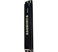 principianti armonica Strumento Musicale A Fiato Portatile Da Viaggio Per Armonica A Bocca In Metallo Con Chiave C Armonica Blues A 24 Fori Per Principianti(Black)