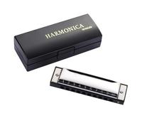 principianti armonica Strumento Tascabile Per Principianti Adulti Con Chiave C Per Armonica Blues A 10 Fori In Scatola Di Plastica Nera