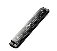 principianti armonica Tremolo Armonica Cromatica Kongsheng Armonica A Bocca Professionale Polifonica A 24 Fori In Do 24 Armoniche Kong Sheng(Black)