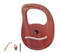 principianti arpa 16/19 Corde Lira Arpa Canzone D'amore Musica Pollice Liuto Strumento A Corde Regalo Con Chiave Per Accordatura(Brown16)