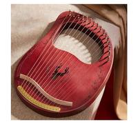 principianti arpa 16 Corde Lira Arpa Legno Di Mogano Arpa Pianoforte Strumento Musicale A Corde Con Chiave Per Accordatura Corde Di Ricambio(16 red)