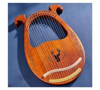 principianti arpa 16 Corde Lira Arpa Legno Di Mogano Arpa Pianoforte Strumento Musicale A Corde Con Chiave Per Accordatura Corde Di Ricambio(16 Khaki)
