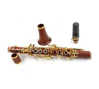 principianti Clarinetto 17 Tasti Redwood Clarinetto Eb Tono Nickel Silver Tasti Legni Buon Suono Per Le Prestazioni Del Vento Strumenti a fiato (Color : Gold)