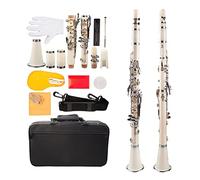 principianti Clarinetto Clarinetto professionale Bb ABS B Clarinetto piatto Set 7 colori Opzione Bb 2.0/2.5/3.0 Ance per clarinetto Ance Supporto per clarinetto Strumenti a fiato (Color : White)