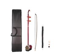 Principianti erhu Cinese Erhu Erheen due corde violino violino strumento musicale a corde in legno massello Erhu Bow W custodia per arco(Red)
