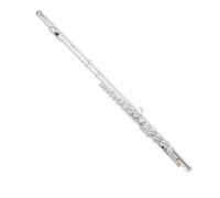 Principianti Flauto Flauto traverso in Do 16 fori aperti argentato con chiave in Mi strumenti a fiato