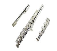 Principianti Flauto Flauto traverso in Do a 16 fori chiusi placcato in argento con coda in Si in rame bianco e chiave in Mi