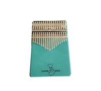 Principianti Kalimba 17 Tasti In Legno con Istruzioni per Lo Studio Borsa per Pianoforte, Panno per la Pulizia Thumb Piano per L'illuminazione Musicale Finger Piano(Blue B)