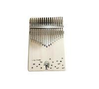Principianti Kalimba 17 Tasti In Legno con Istruzioni per Lo Studio Borsa per Pianoforte, Panno per la Pulizia Thumb Piano per L'illuminazione Musicale Finger Piano(Beige C)