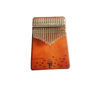 Principianti Kalimba 17 Tasti In Legno con Istruzioni per Lo Studio Borsa per Pianoforte, Panno per la Pulizia Thumb Piano per L'illuminazione Musicale Finger Piano(Orange C)