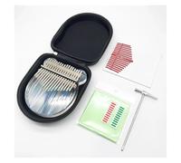 Principianti Kalimba Kalimba 17 tasti arcobaleno acrilico pollice pianoforte Starter trasparente dito pianoforte Tune Hammer adesivi(17 heart)